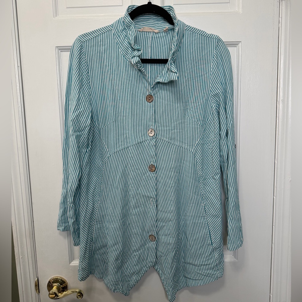 Soft Surroundings Sasha Striped Tunic‎ Size Large